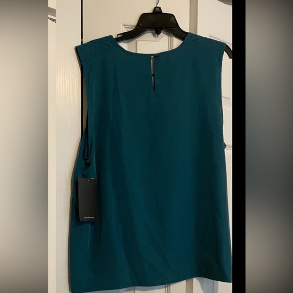 “Calvin Klein Jeans” Green soft velvety like fabric sleeveless top size XL - Picture 3 of 9